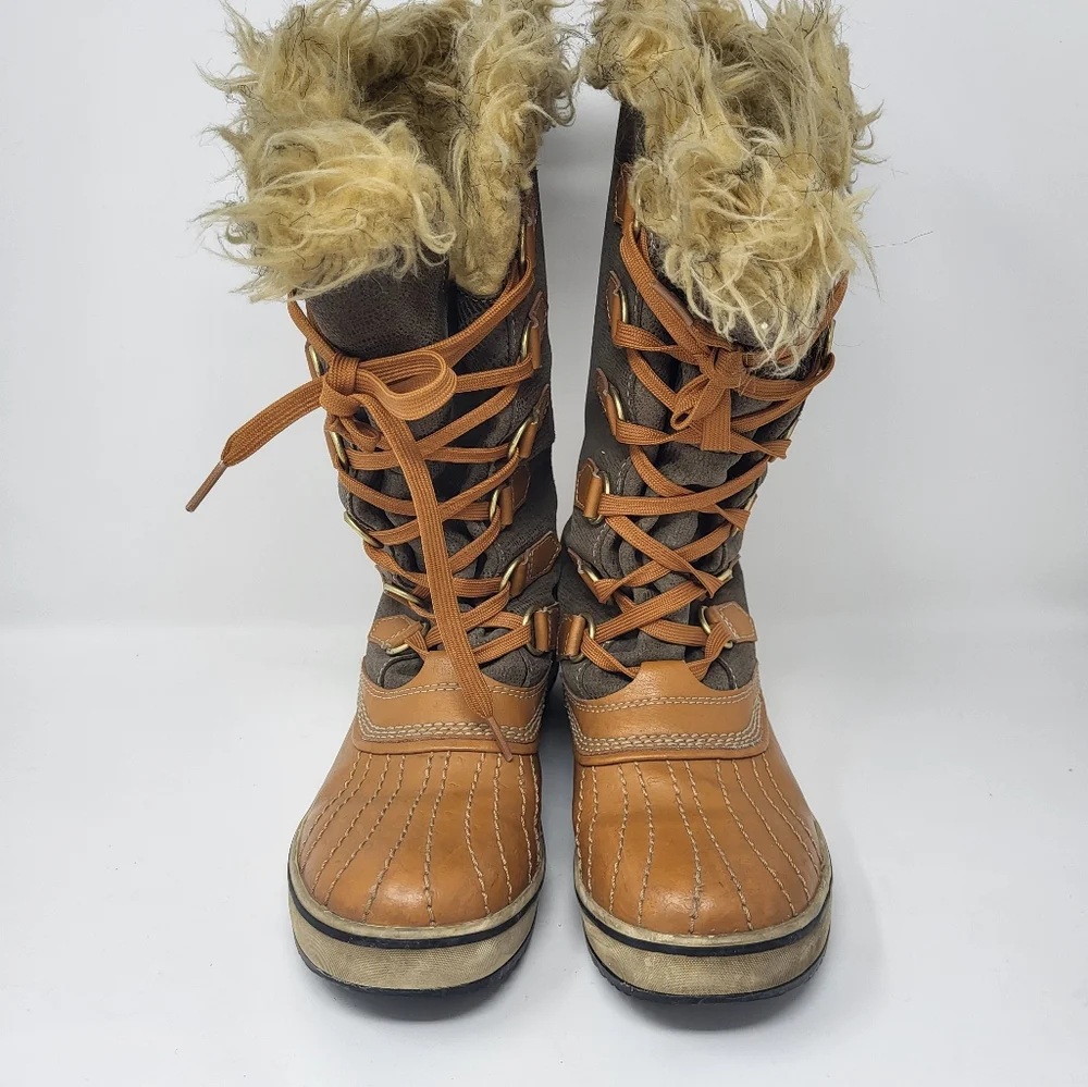 Sorel Women Tall Lace‎ Up Winter Waterproof Boots Size 7